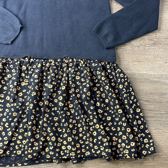 H&M Girls Black and Brown Leopard Print Sweater Dress, size 8-10 - Picture 4 of 8